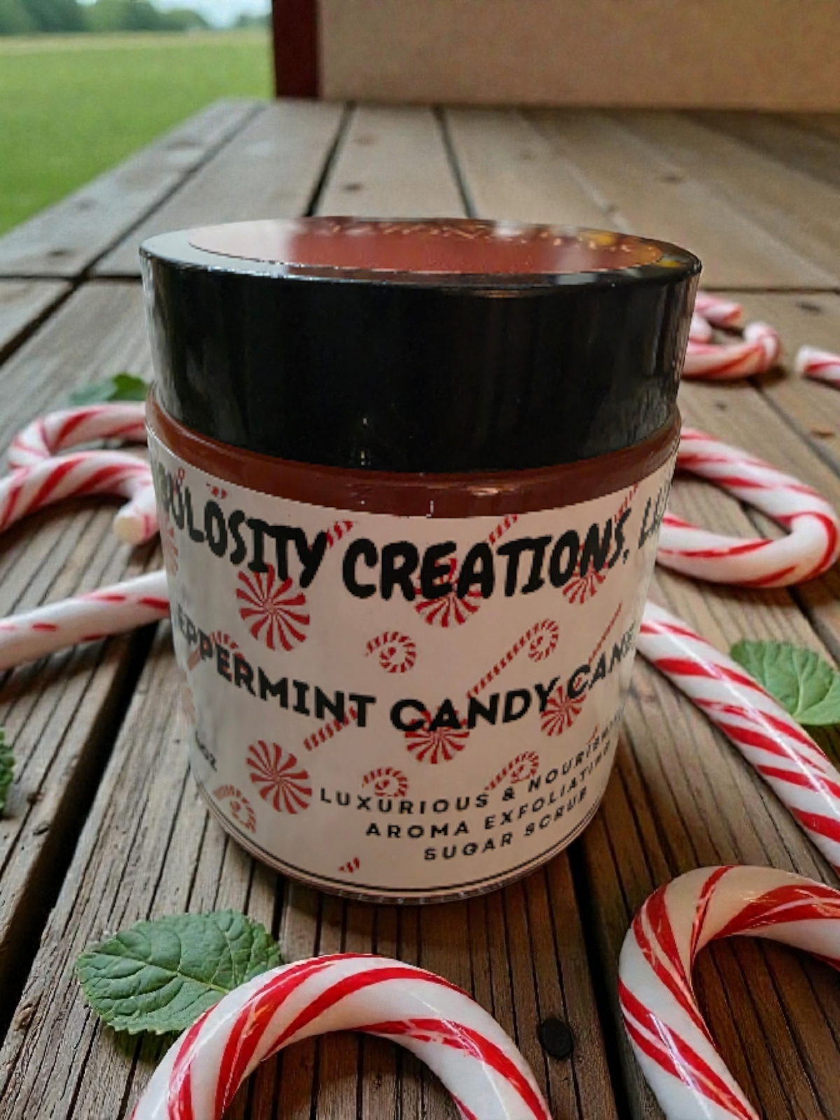 Peppermint Candy Cane Sugar Scrub