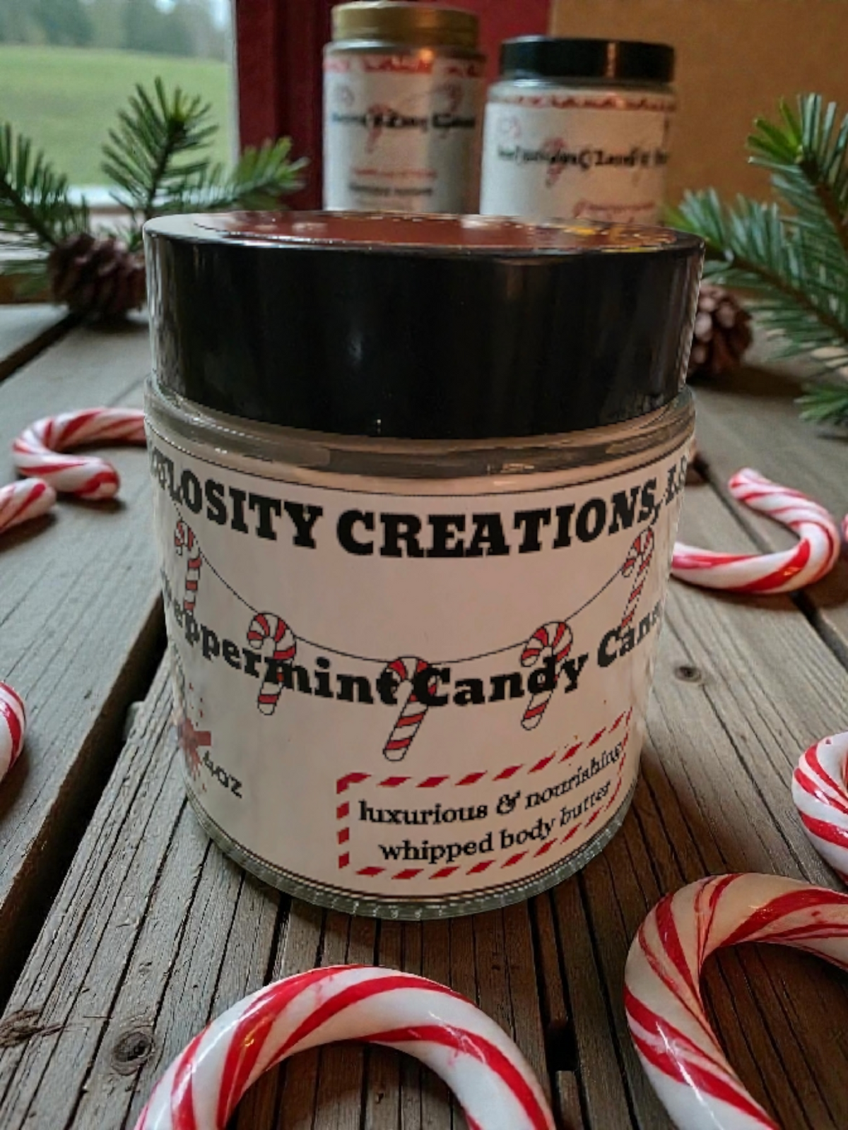 Peppermint Candy Cane Whipped Body Butter