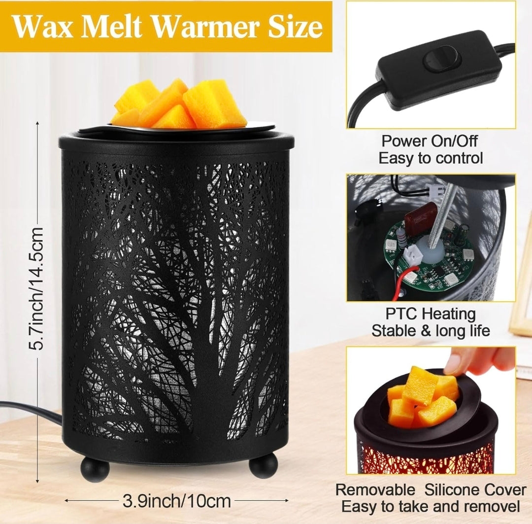 Black Metal Wax Electric Melt Warmer