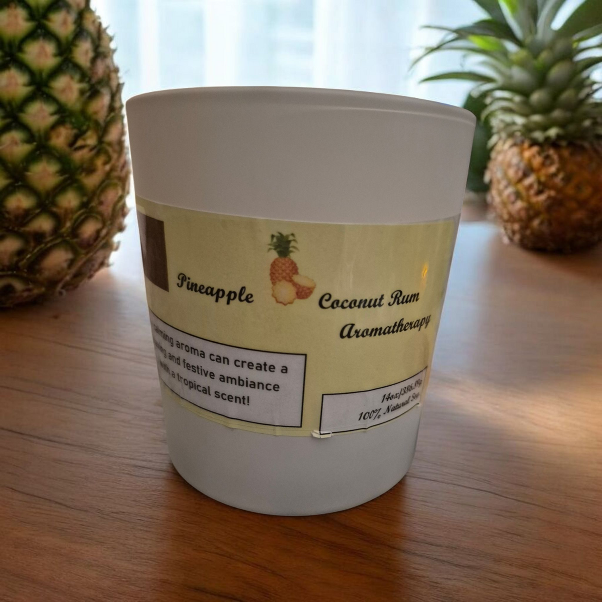 Pineapple Coconut Rum 2-wick 14oz Scented Candle