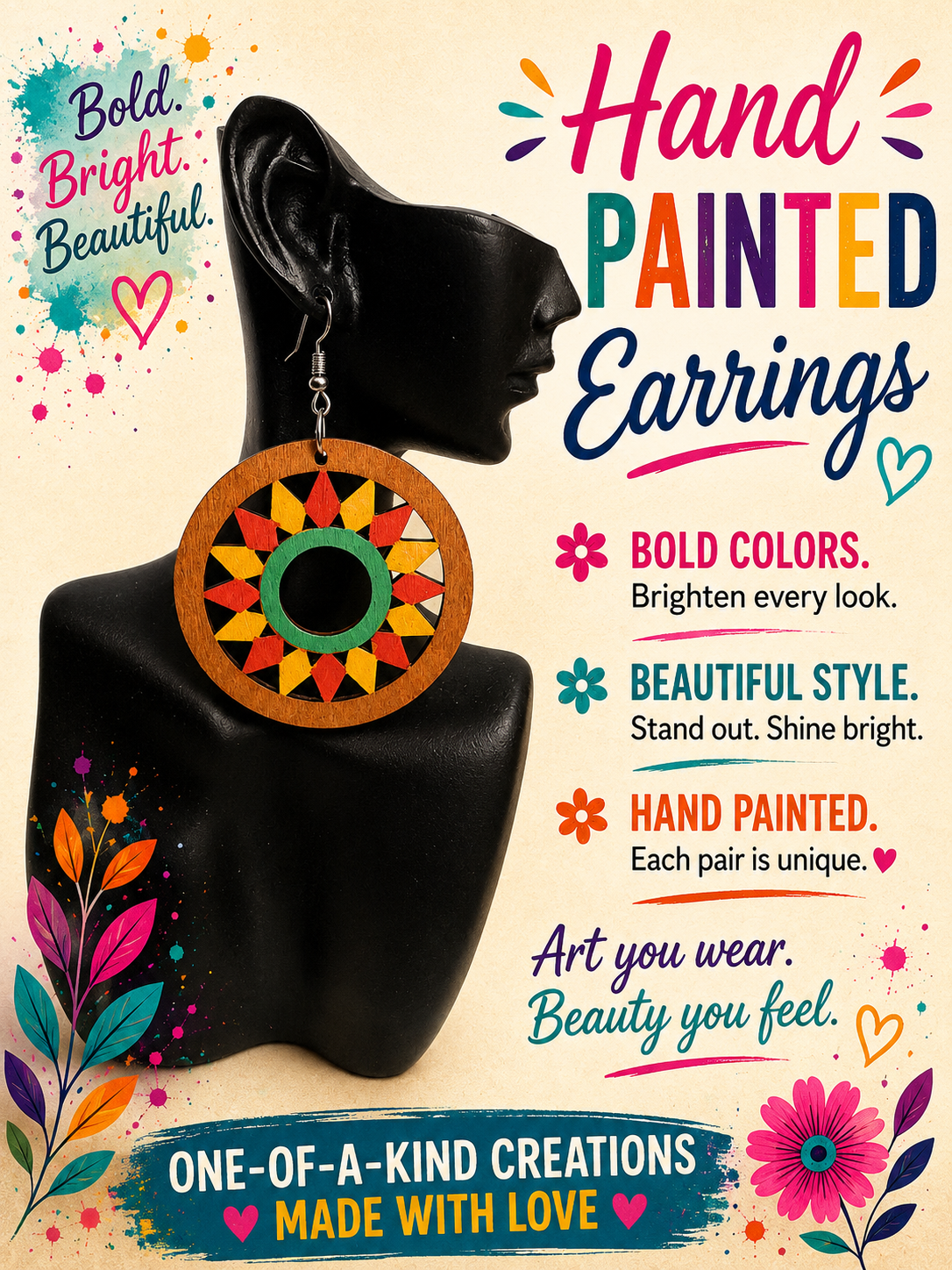 Hand Painted Fabulous Earrings
