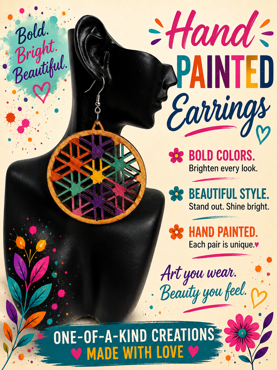 Hand Painted Fabulous Earrings