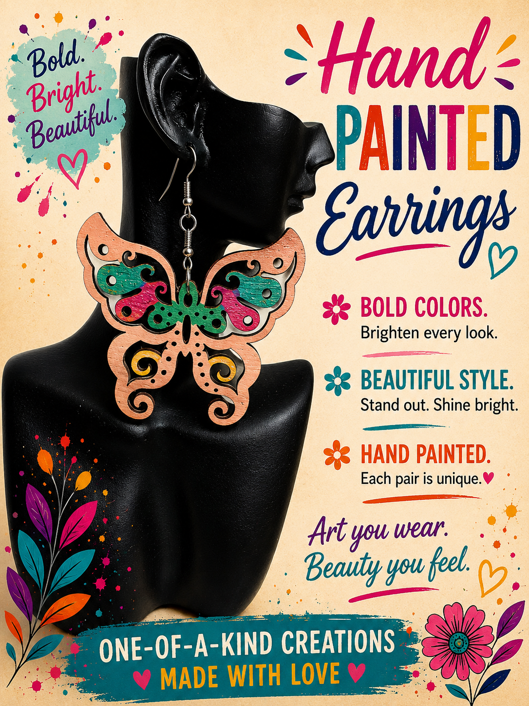 Hand Painted Fabulous Earrings