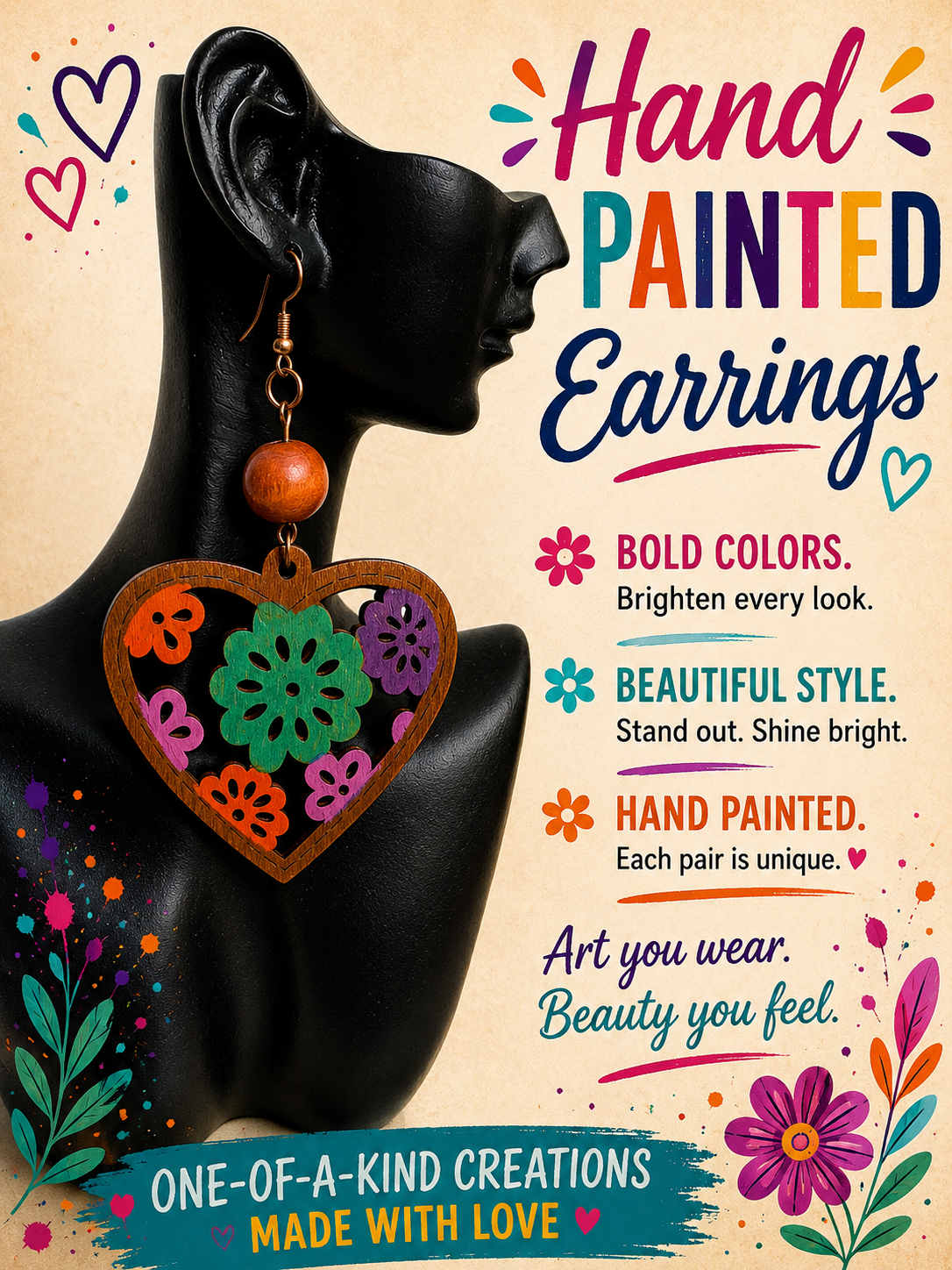 Hand Painted Fabulous Earrings