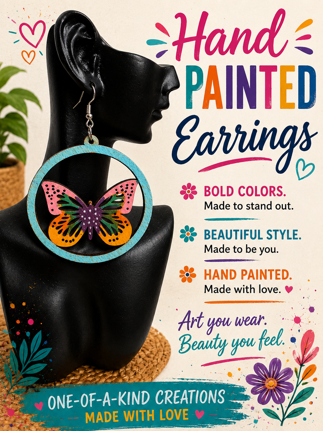 Hand Painted Fabulous Earrings