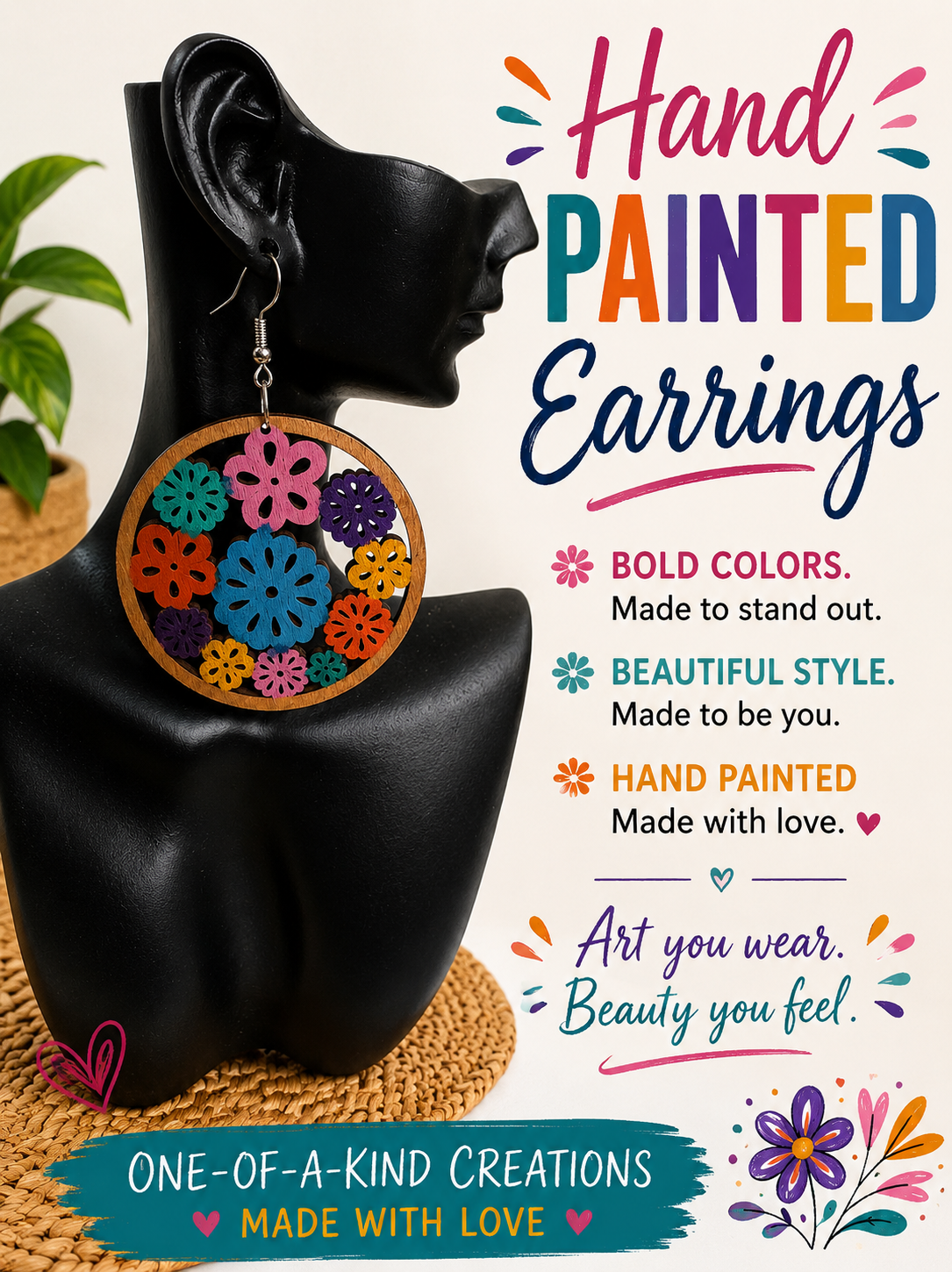 Hand Painted Fabulous Earrings