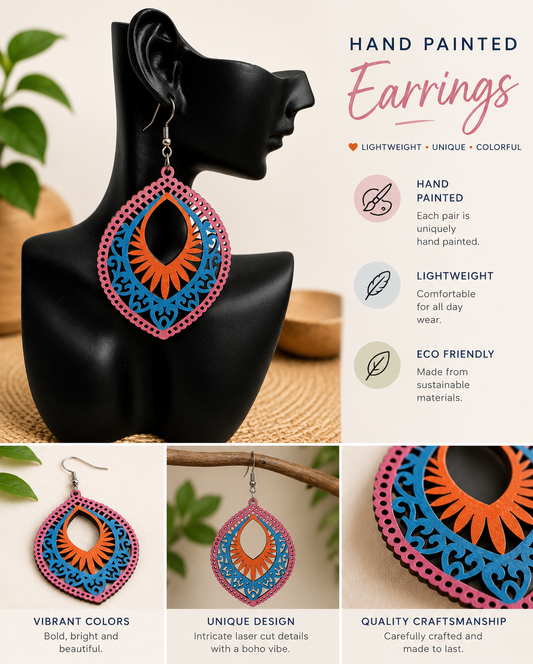 Hand Painted Fabulous Earrings