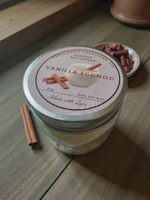 Vanilla Eggnog 8oz Soy Candle