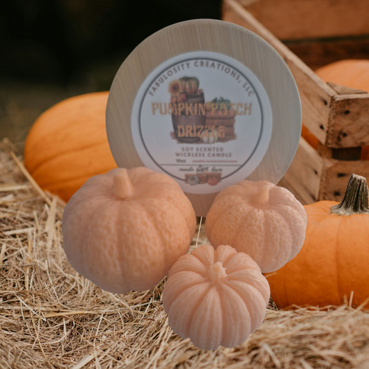 "Pumpkin Patch Drizzle" wickless candle 10oz