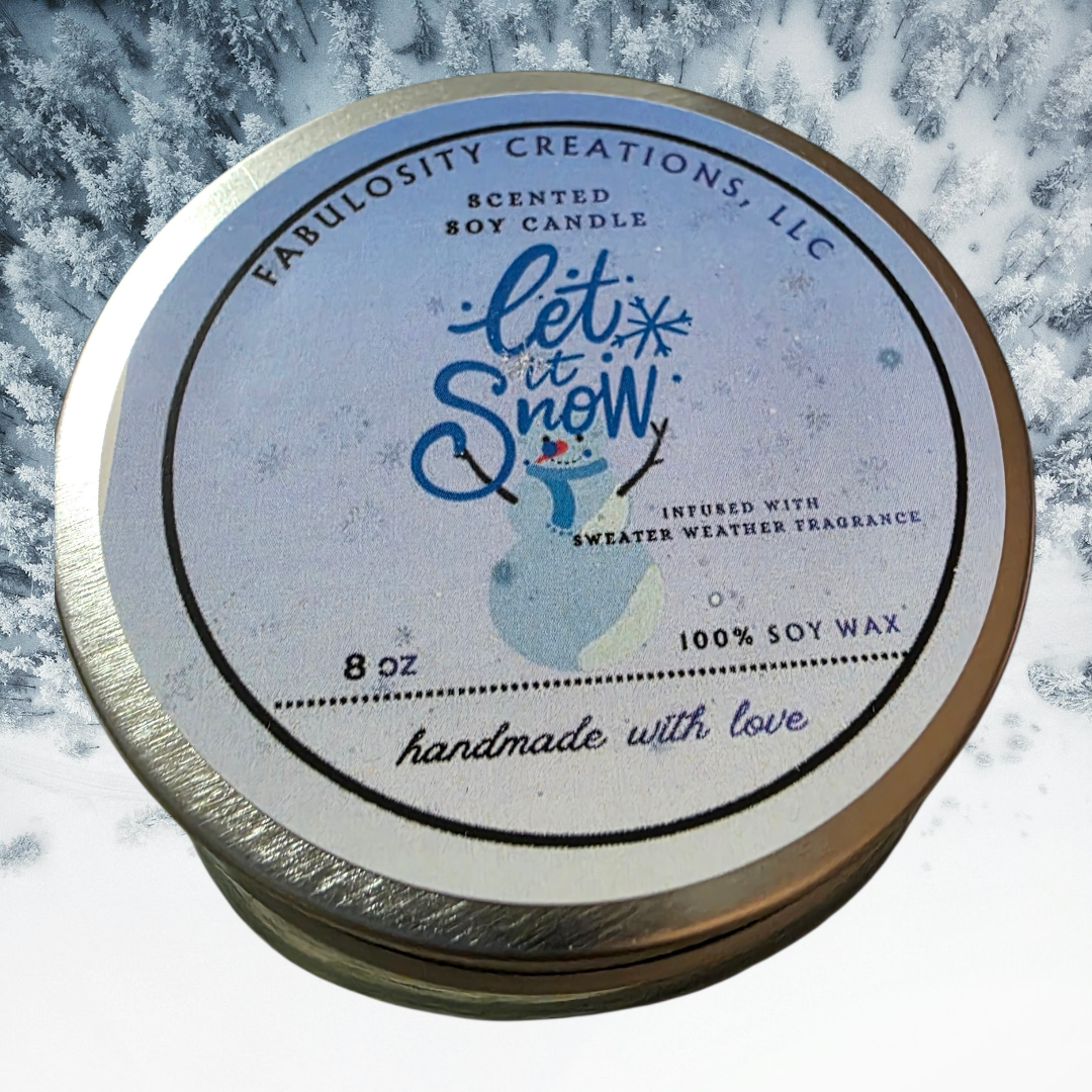 "Let It Snow" (sweater weather) 8oz Soy Candle