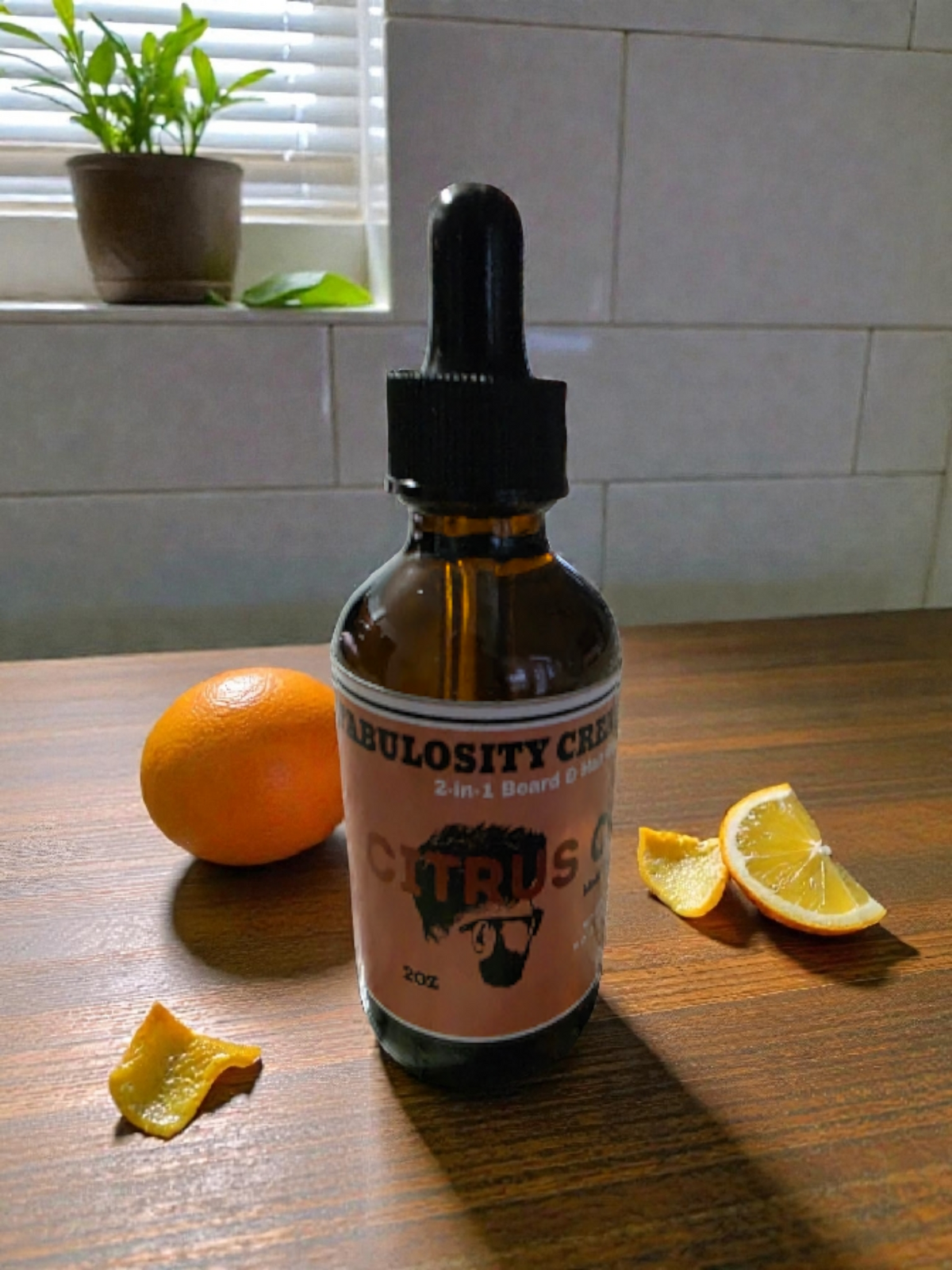 Clean Citrus Men’s 2-in-1 Beard & Hair Oil (2oz)