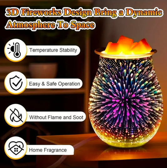 3D Glass Electric Wax Melt Warmer